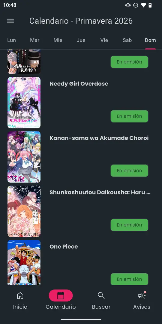 Pantalla de temporada de Ichi